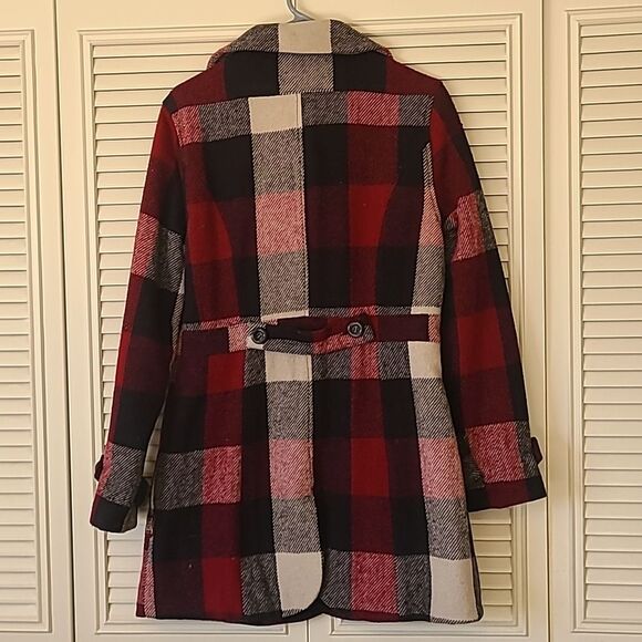 RVCA Wool blend Peacoat Plaid size M - Picture 2 of 5